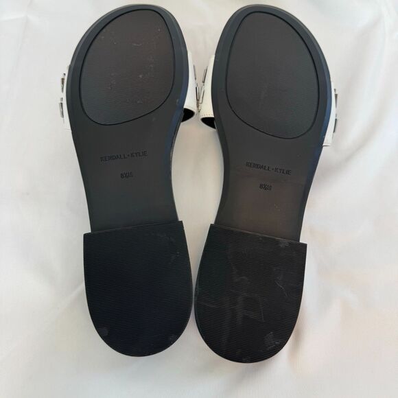 Kendall + Kylie Women's Kennedy Embellished Leather Slide Sandals Size 8.5 - Picture 10 of 10